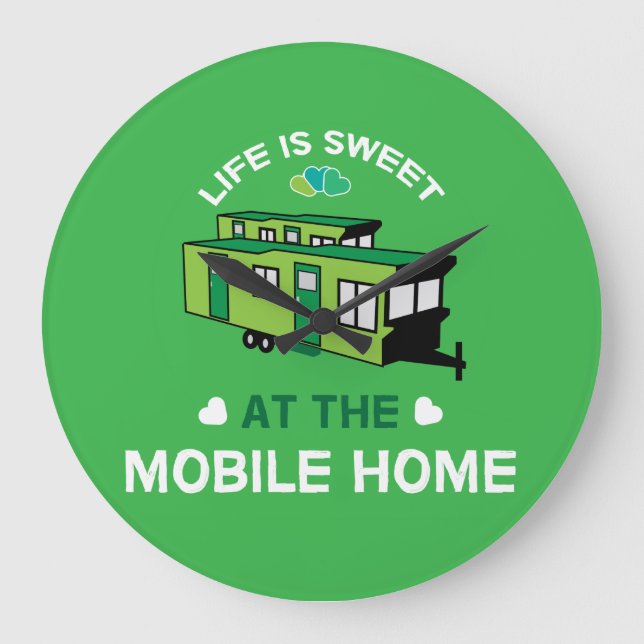 Reloj Redondo Grande Casas móviles| Caravanas estáticas| Nuevo hogar| R (Anverso)
