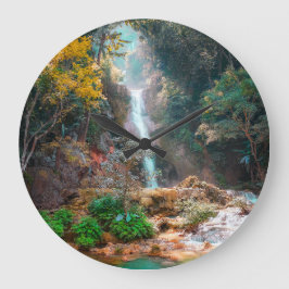 Reloj Redondo Grande Cascada de fantasía natural