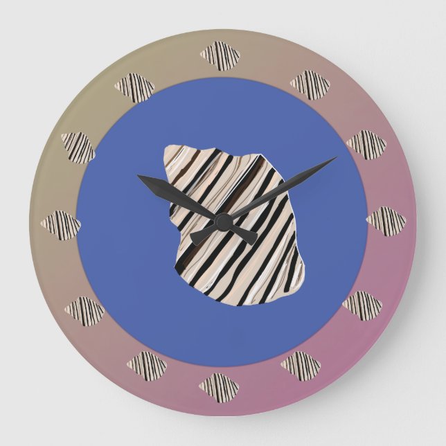 Reloj Redondo Grande Cáscaras del mar (Anverso)