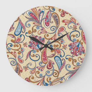 Reloj Redondo Grande Casete de audio retro: fondo de escritorio de los