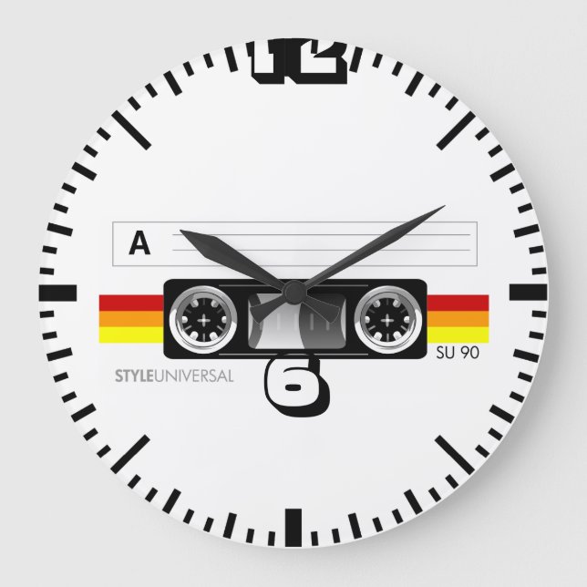 Reloj Redondo Grande Cassette tape wall clock (Anverso)