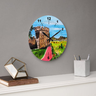 Reloj Redondo Grande Castell de Benisanó Pintura de Alfred Fox