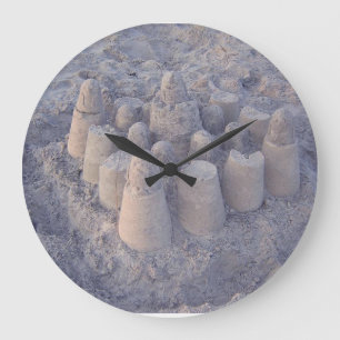 Reloj Redondo Grande castillo de arena de ensueño