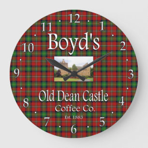 Reloj Redondo Grande Castillo de Castillo de Boyd, Coffee Co.
