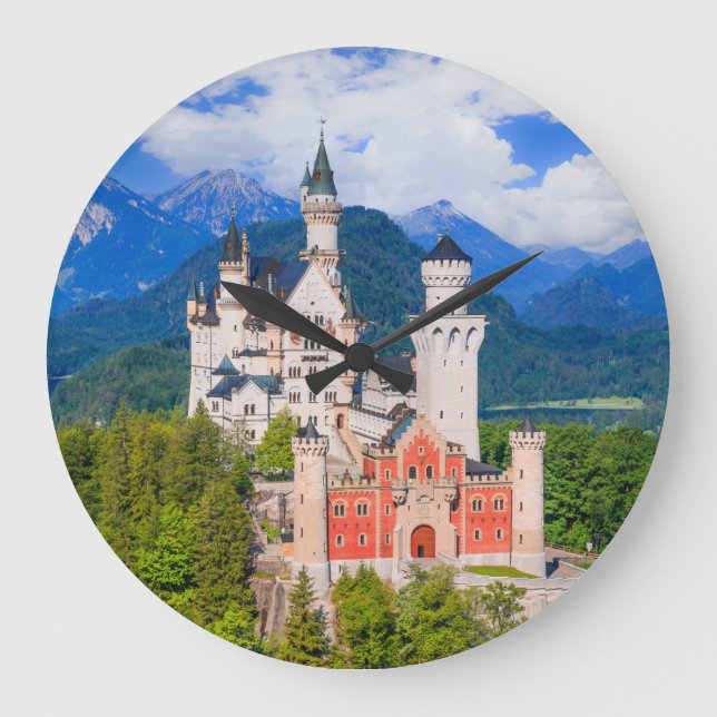 Reloj Redondo Grande Castillo de Neuschwanstein Alemania (Anverso)
