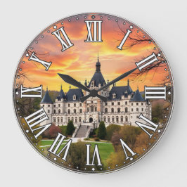 Reloj Redondo Grande Castillo majestuoso antiguo