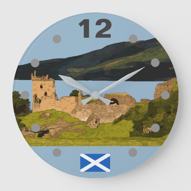 RELOJ REDONDO GRANDE CASTILLO URQUHART (Anverso)