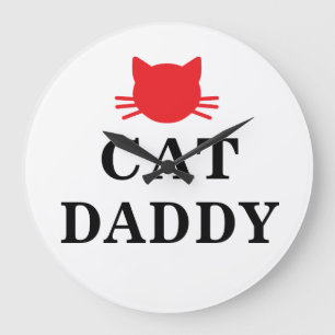 Reloj Redondo Grande Cat Daddy Clock