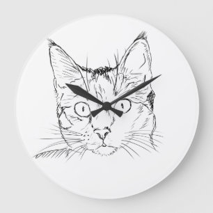 Reloj Redondo Grande Cat on Clocks