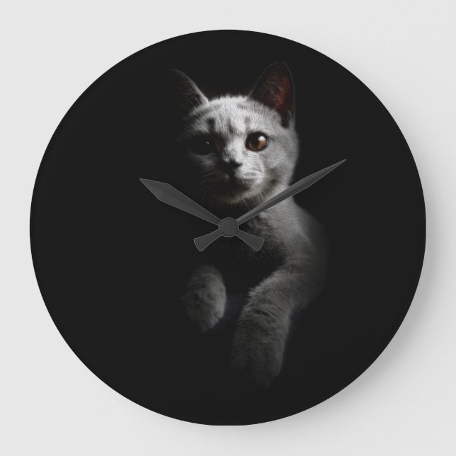 Reloj Redondo Grande Cat Portrait (Anverso)
