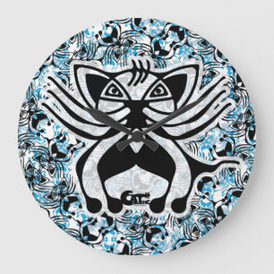 Reloj Redondo Grande CAT RUSTIC / GATO RUSTICO By Masanser