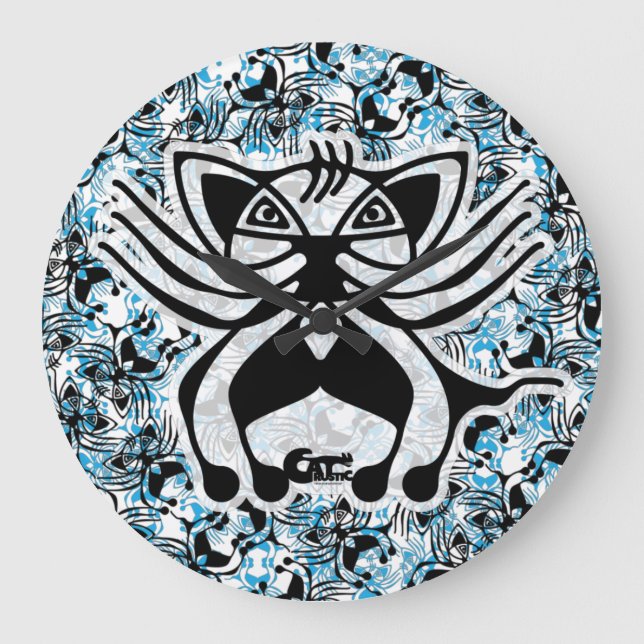 Reloj Redondo Grande CAT RUSTIC / GATO RUSTICO By Masanser (Anverso)