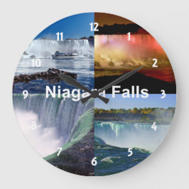 Reloj Redondo Grande Cataratas del Niágara Vistas Fotográficas de Nueva