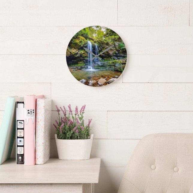 Reloj Redondo Grande Cataratas | Parque nacional de la montaña Smokey (Sala de lectura)