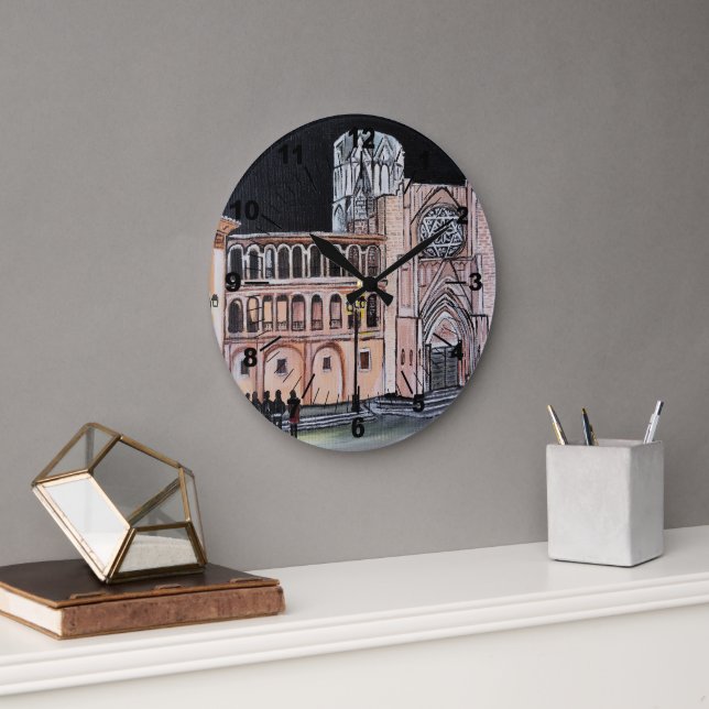 Reloj Redondo Grande Catedral de Santa María Painting by Alfred Fox (Oficina)