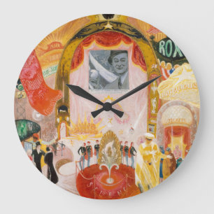Reloj Redondo Grande Catedrales de Broadway por Florine Stettheimer