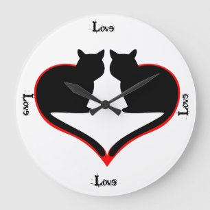 Reloj Redondo Grande Cats in Love