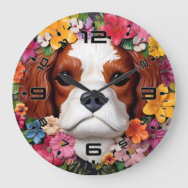 Reloj Redondo Grande Cavalier 3D King Charles Spaniel