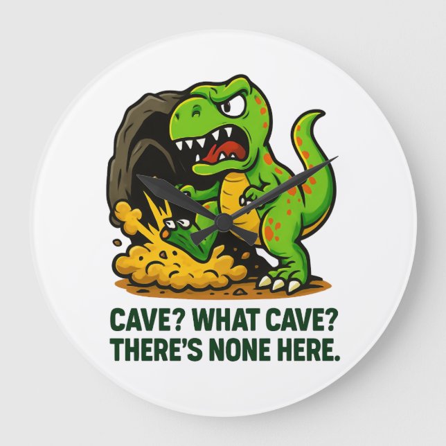 Reloj Redondo Grande Cave? What Cave? (Anverso)