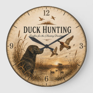 Reloj Redondo Grande Caza de patos