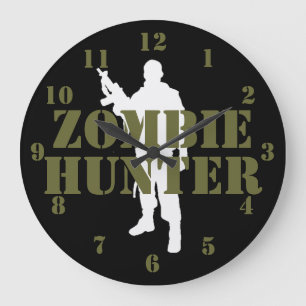 RELOJ REDONDO GRANDE CAZADOR DE ZOMBIS