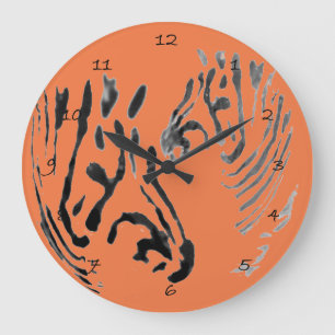 Reloj Redondo Grande Cebra fresca del arte de la fauna