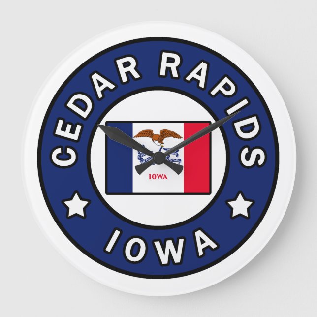 Reloj Redondo Grande Cedar Rapids Iowa (Anverso)