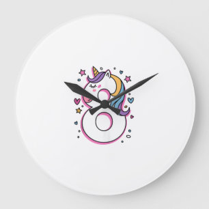 Reloj Redondo Grande Celebra Feliz Cumpleaños De 8 Años Para Niña