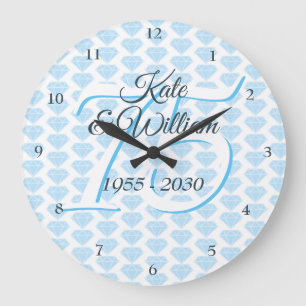 Reloj Redondo Grande Celebración de diamantes del 75 aniversario de bod