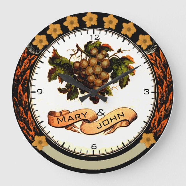 Reloj Redondo Grande Celebración de la cosecha (Anverso)