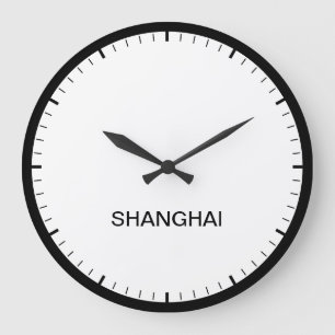 Reloj Redondo Grande Centro de noticias de la zona horaria de Shanghai 
