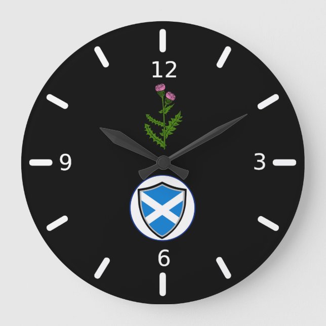 Reloj Redondo Grande Cepillo de Escocia (Anverso)