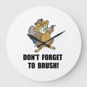 Reloj Redondo Grande Cepillo del castor