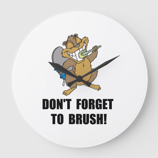 Reloj Redondo Grande Cepillo del castor (Anverso)