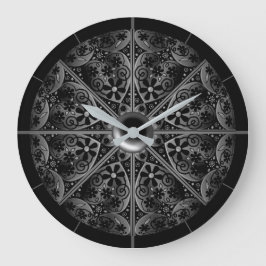 Reloj Redondo Grande Ceramic Lace Black