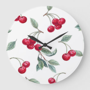 Reloj Redondo Grande Cerezas