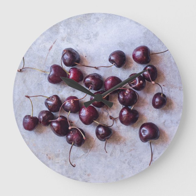 Reloj Redondo Grande Cerezas (Anverso)
