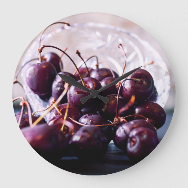 Reloj Redondo Grande Cerezas (Anverso)