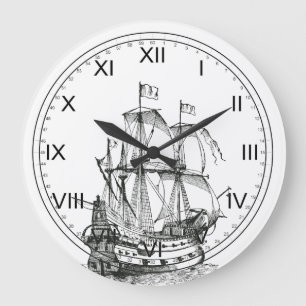 Reloj Redondo Grande Cerraduras de pared náuticas