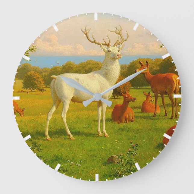 Reloj Redondo Grande Cerveza Blanca En Campo Abierto Naturaleza Vida Si (Anverso)