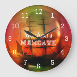 Reloj Redondo Grande Cerveza Mancave Playa del Caribe