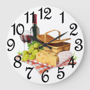 Reloj Redondo Grande Cesta de Picnic