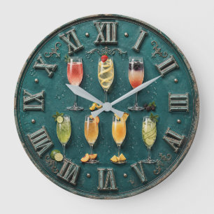 Reloj Redondo Grande Champagne Cocktail Home Bar Decor