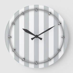 Reloj Redondo Grande Change Grey Stripes to  Any Color Click Customize