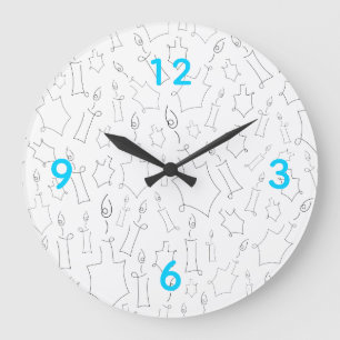Reloj Redondo Grande Chanukah