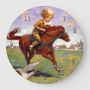 Reloj Redondo Grande "Chaquetas" por Jessie Willcox Smith