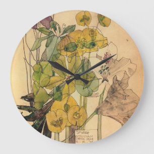 Reloj Redondo Grande Charles Rennie Mackintosh - Spurge With Yham 1909