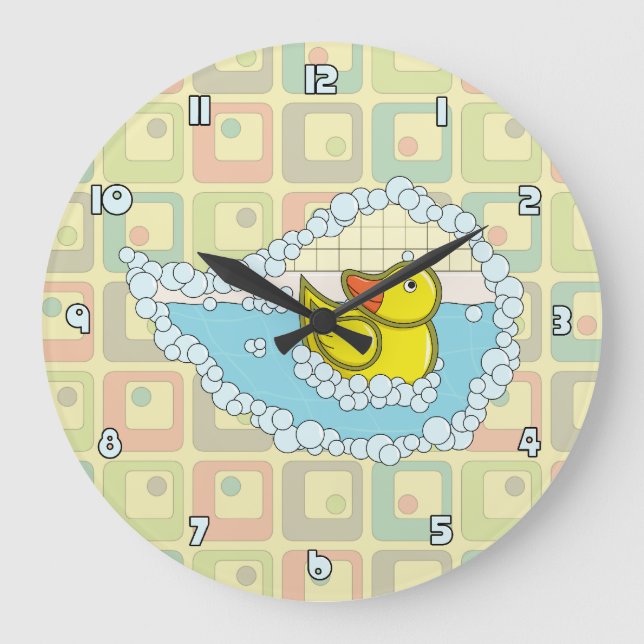 Reloj Redondo Grande Chaucer the Rubber Duck Clock (Anverso)