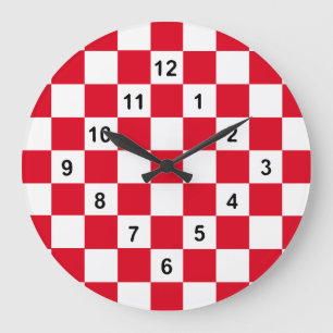 Reloj Redondo Grande Checkered Time...with your colors.