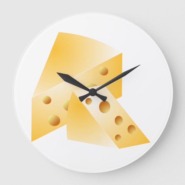 Reloj Redondo Grande Cheese Wall Clock (Anverso)
